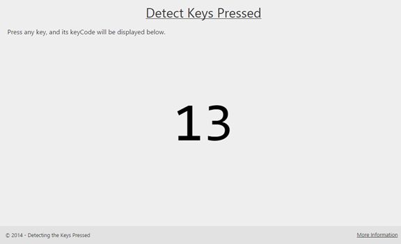 detect keys pressed